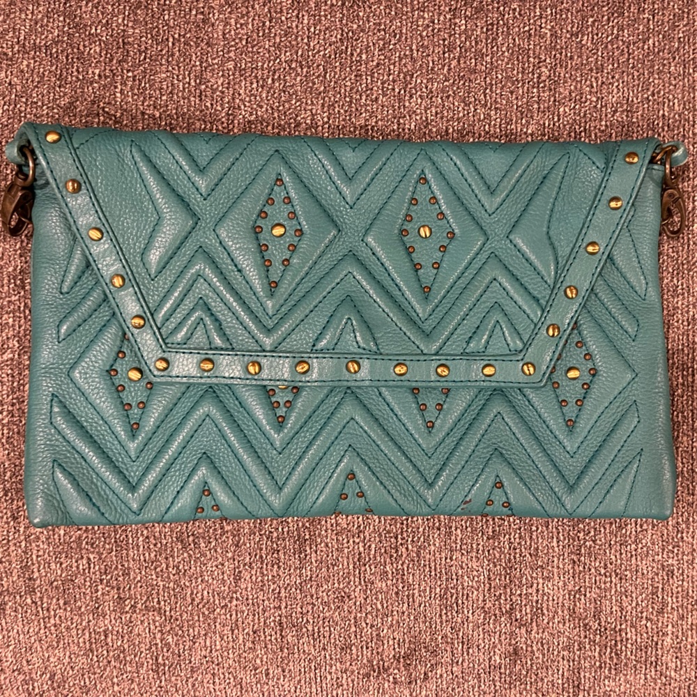 Genuine Leather and /Metal Cross Body Bag